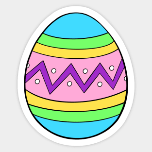 Pastel Zig Zag Easter Egg Sticker